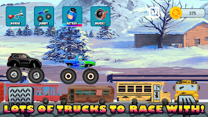 Monster Trucks Kids Hill Game Screenshot 1