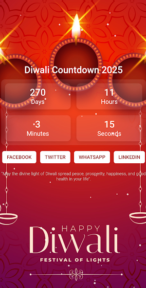 Diwali Countdown 2025 Screenshot 0
