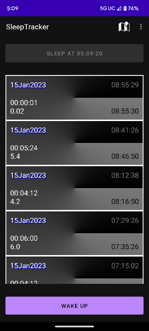 SleepTracker Screenshot 1
