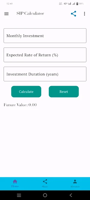 SIP Calculator Screenshot 1