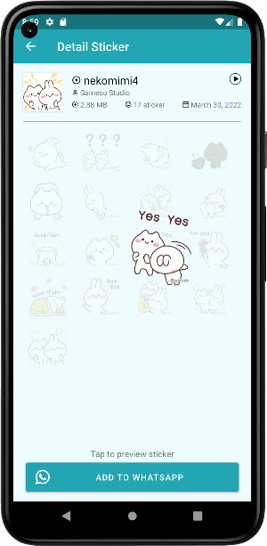 Mimi & Neko Animated WASticker Screenshot 2