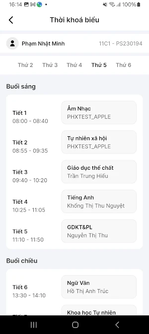BMS - Phụ huynh Screenshot 2