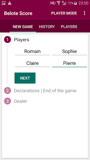 Belote Score Screenshot 1