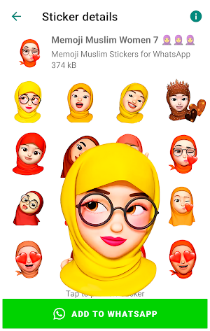 Memoji Hijab Muslim Stickers Screenshot 2
