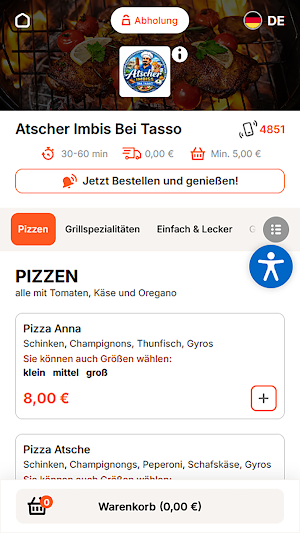 Atscher Imbiss bei Tasso Screenshot 1
