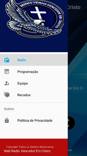 Web Radio Vencedor Em Cristo Screenshot 2
