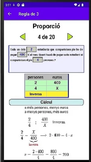 Regla de 3 Screenshot 2