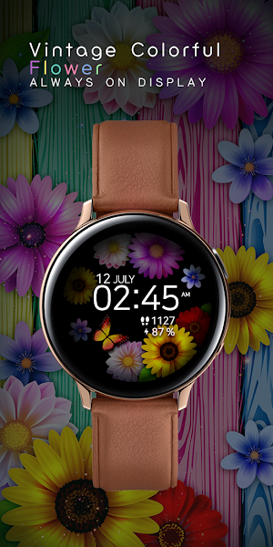 Vintage Colorful Flower_Watchf Screenshot 3