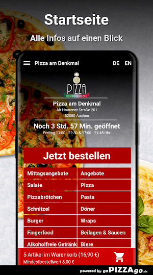 Pizza am Denkmal Aachen Screenshot 1