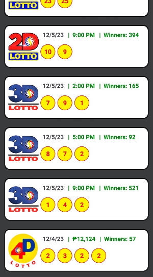 PCSO Lotto Live Results Today Screenshot 2