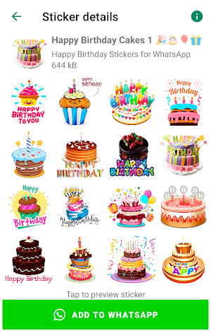 Happy Birthday Stickers Screenshot 1