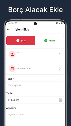 Hızlı Cari: Borç Alacak Takip Screenshot 3