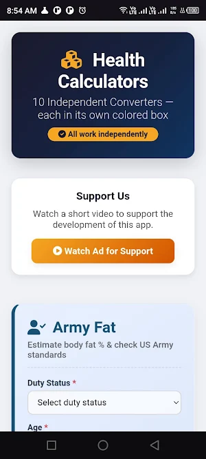 health calculators Screenshot 0