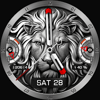 Metal Lion Watch Face
