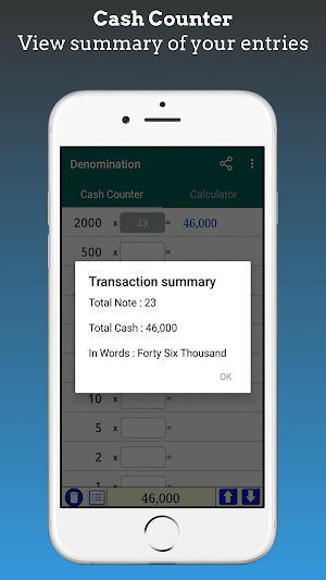 Cash Counter and GST Calculator - Denomination Screenshot 3