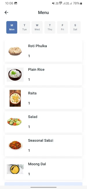 Rubico Canteen App Screenshot 3