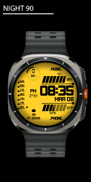 Night 90 - watch face Screenshot 0