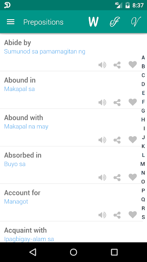 Verb Filipino Screenshot 2