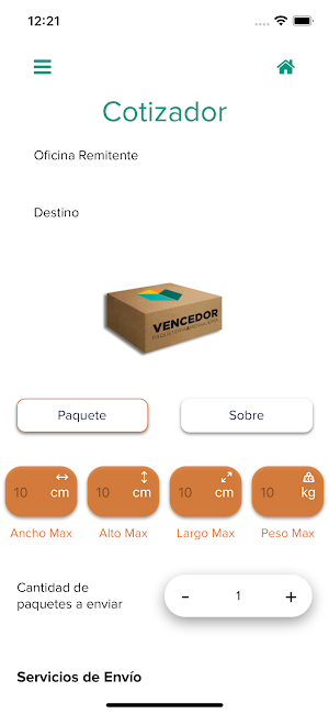 Paquetería Vencedor Screenshot 2