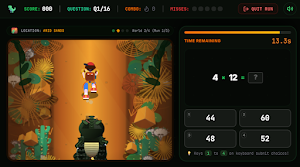 Math Tutor - Dino Chase Screenshot 1