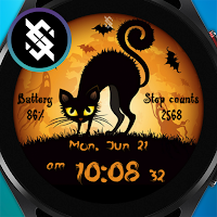 BFF19- Halloween black Cat