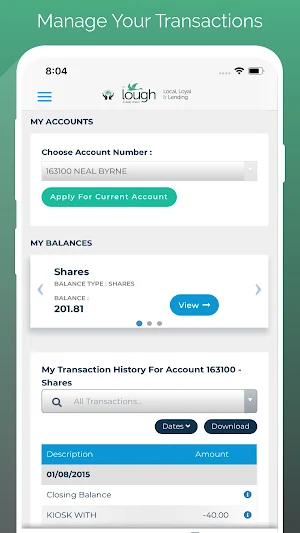 The Lough Credit Union Screenshot 1