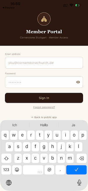 Cornerstone Stuttgart Screenshot 2