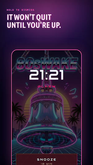 80sWake: Synthwave Alarm Clock Screenshot 0