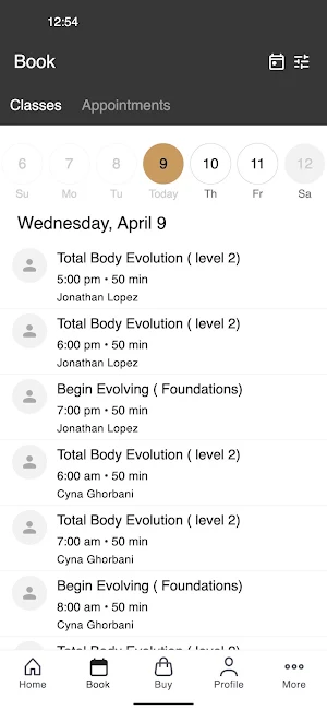 EVOLVE PILATES SF Screenshot 1