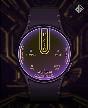 Holo Tron Digital Watch Face Screenshot 3