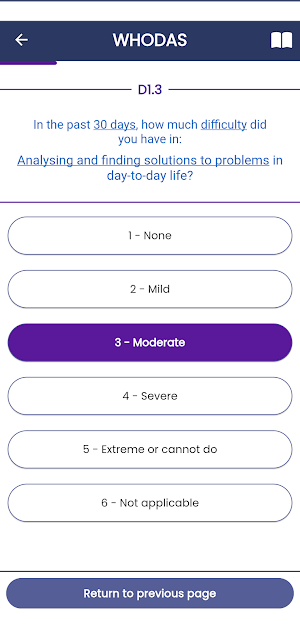 eWHODAS Screenshot 2