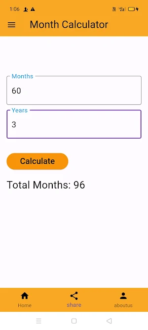 Month Calculator Screenshot 2