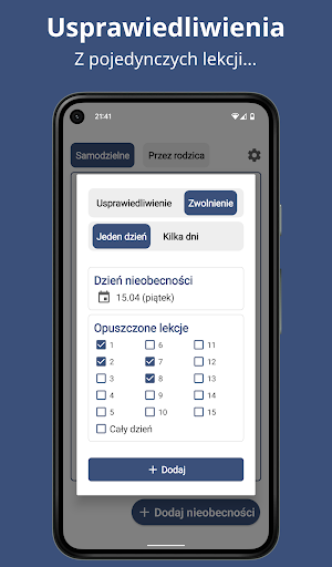 Usprawiedliwienia e-dzienniki Screenshot 2