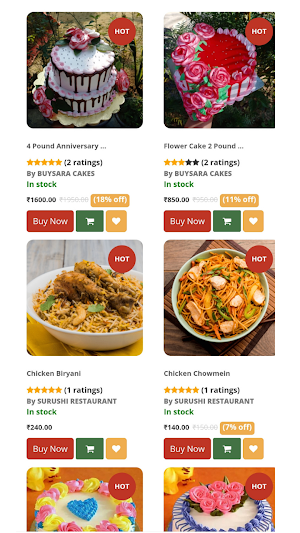 buysara - Online Cake Delivery - Food Delivery App Screenshot 3