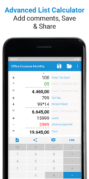 Adding Machine -  Smart Tape Calculator Screenshot 0