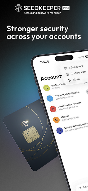 Seedkeeper PRO Authenticator Screenshot 0
