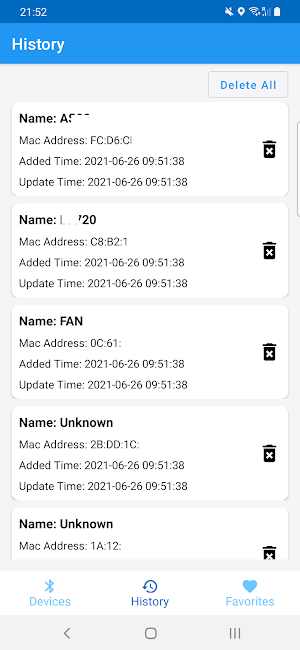 BLE Device Scanner (Scan, Find, Log, Pair) Screenshot 1