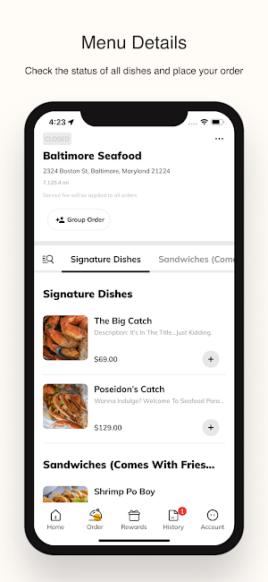 Baltimore Seafood MD Screenshot 1