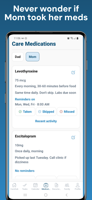Caregiver: Elderly Parent Help Screenshot 1