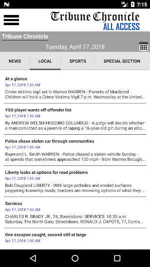 Tribune Chronicle All Access Screenshot 2