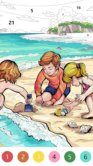 Beach Color Paint By Number Screenshot 1