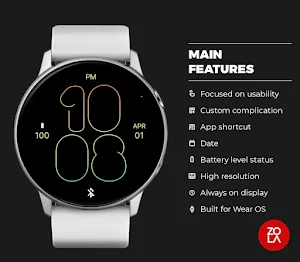 Skinny Orange Green Watch Face Screenshot 1