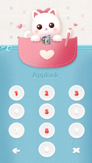AppLock Theme Winking Kitty Screenshot 1