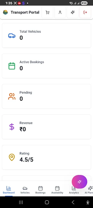 TourSafari - Transport Login Screenshot 1
