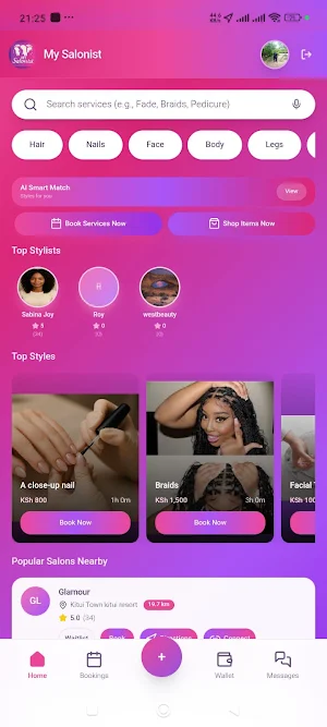 My salonist Screenshot 1
