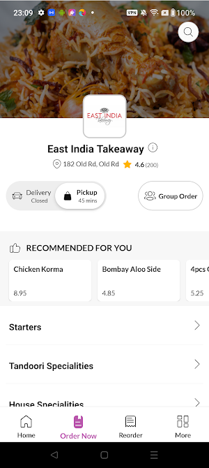 East India Takeaway Screenshot 2