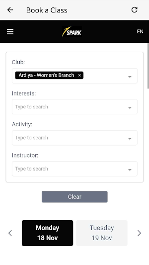 SPARK Athletic. Screenshot 0
