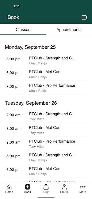 PT Club Screenshot 1