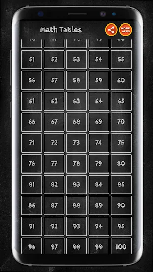 Math Tables Screenshot 2