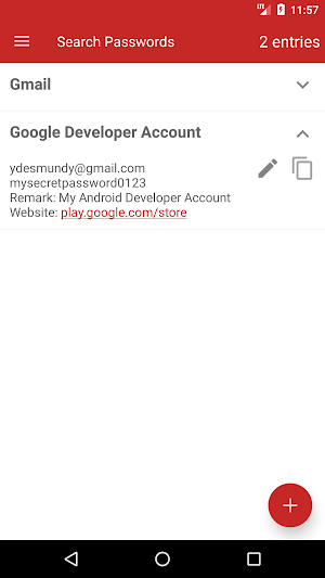 Password Manager+: Cloud Backup & Fingerprint Screenshot 2